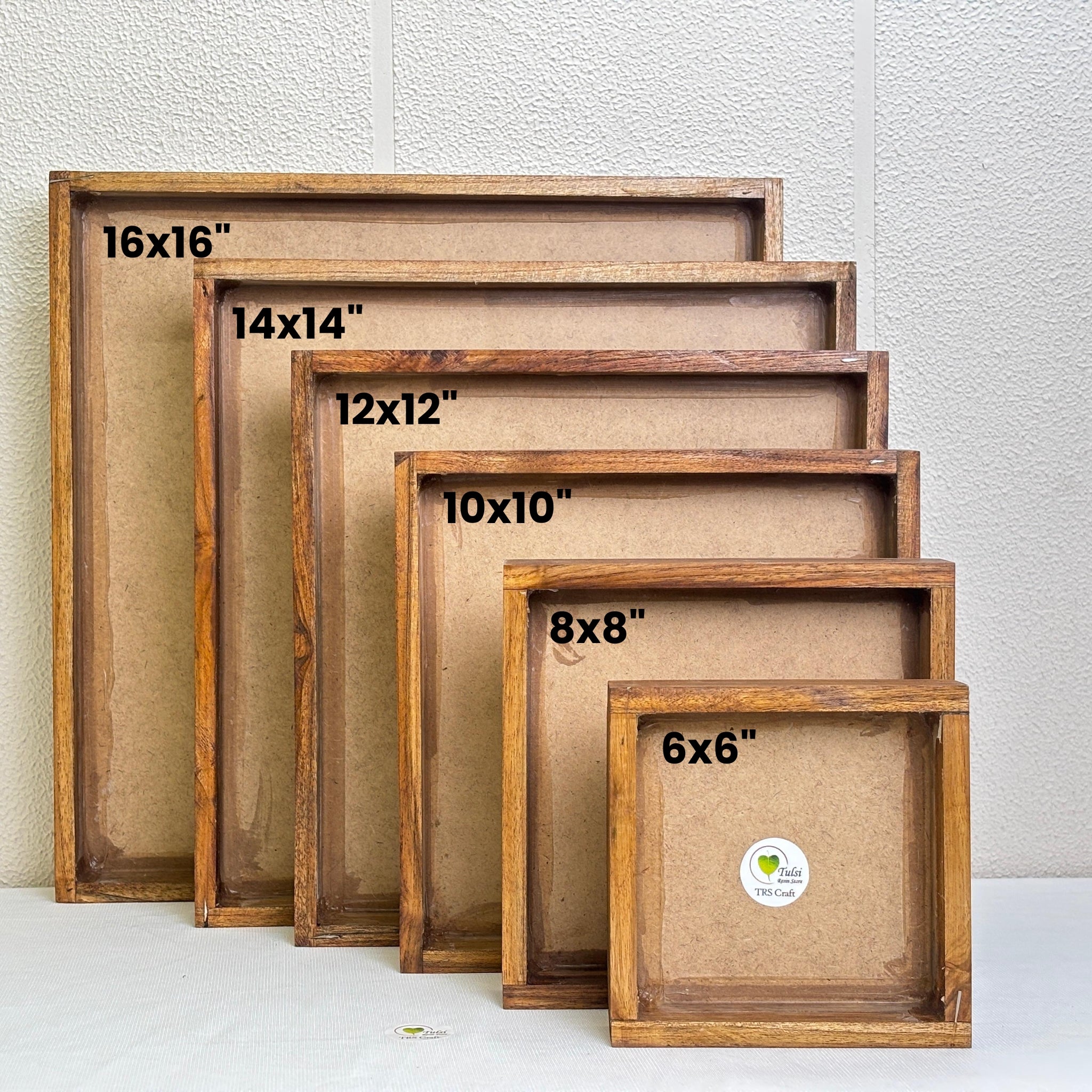 Teakwood Floating Frame (P) - MDF Base – Tulsi Resin Store