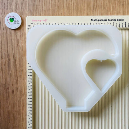 Twin Heart Frame With Stand Mould (A)