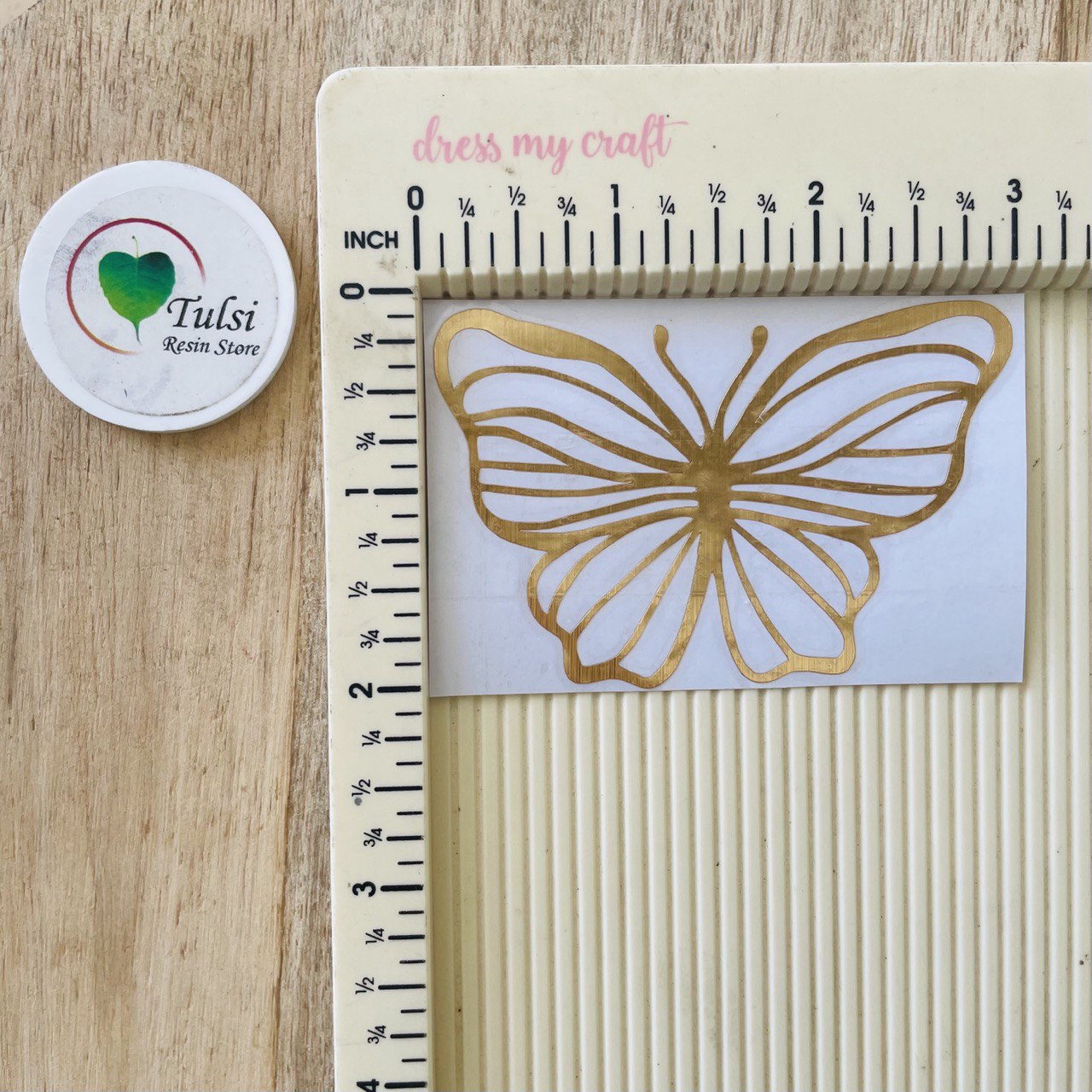 Vinyl Sticker - Big Butterfly Gold Sticker (2)