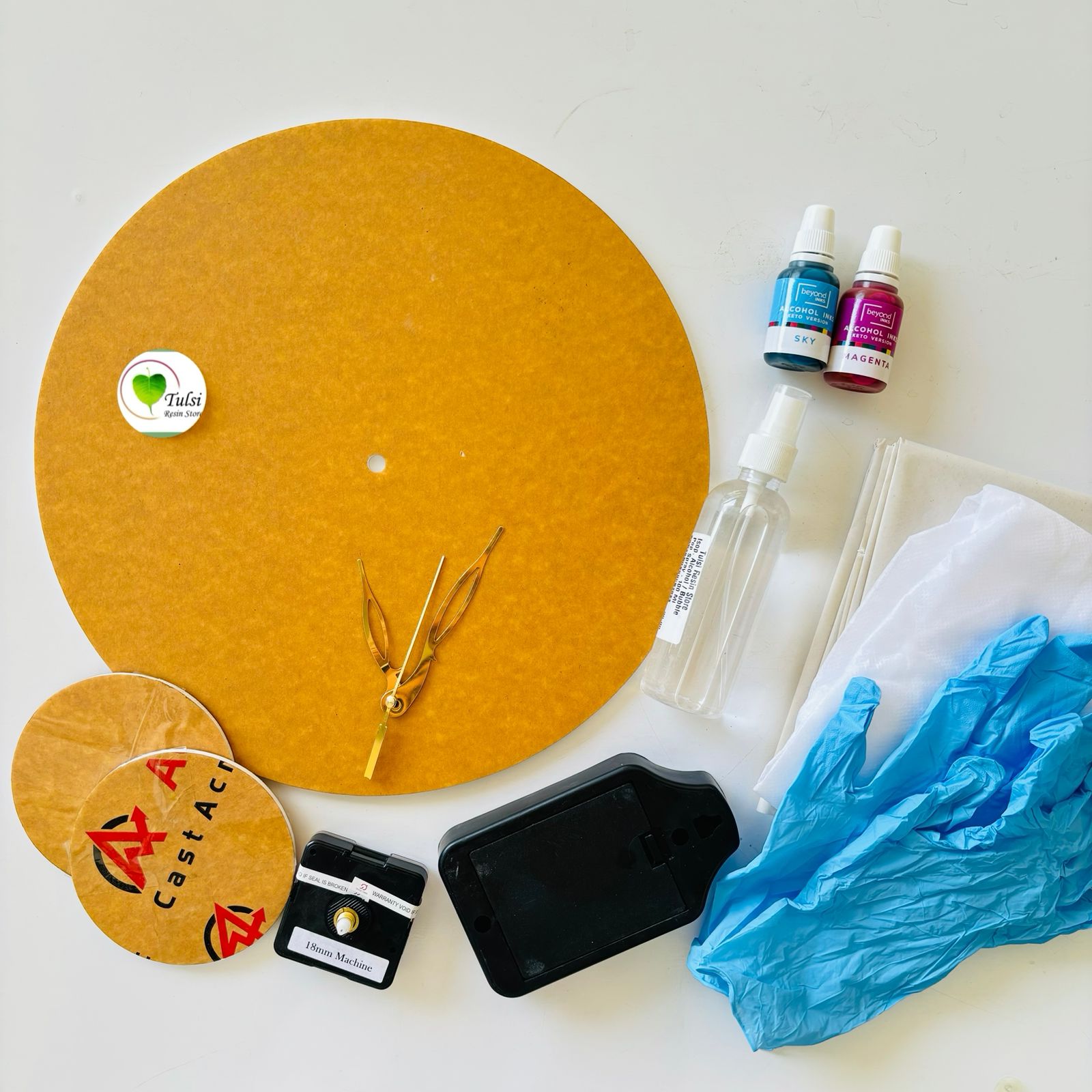 DIY Alcohol Ink Kit - Clock & Coasters