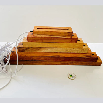 RGB Wooden Light Lamp - Teak Wood