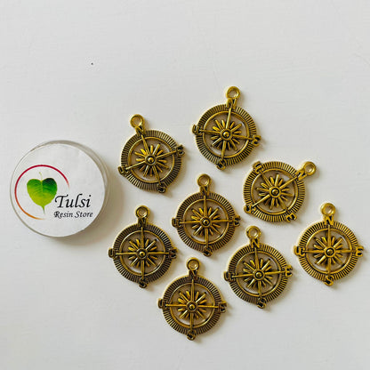 Compass Gold Charm