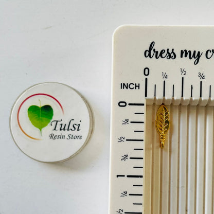 Small Gold Leaf Charm (5 Pcs)