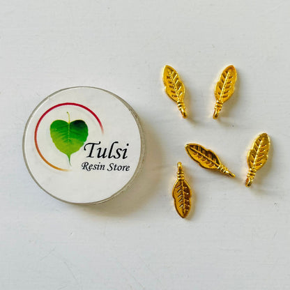 Small Gold Leaf Charm (5 Pcs)