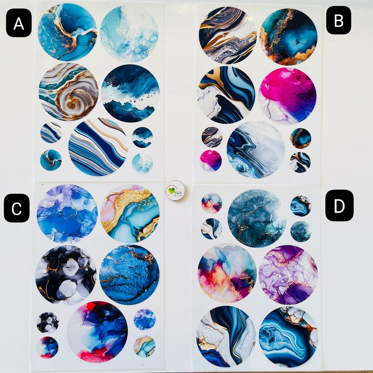 A4 Insert sheet - Abstract Round – Tulsi Resin Store