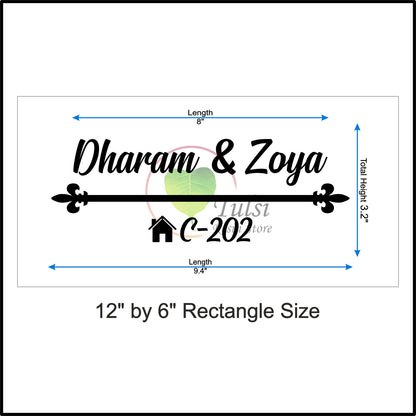 Customize Nameplate Base + Acrylic Name (Design F)