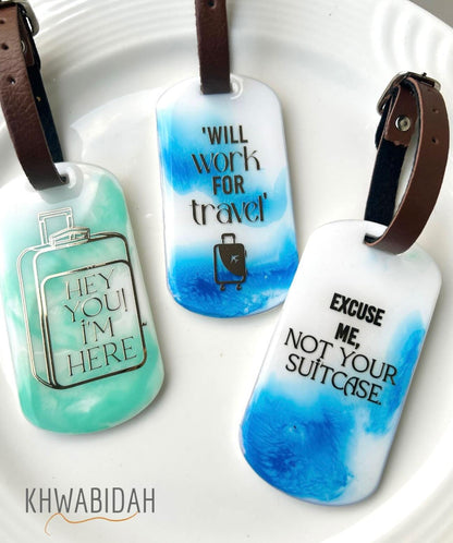 Acrylic Luggage Tag - Oval