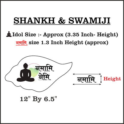 Custom Shankh Base + Swamiji Cutout