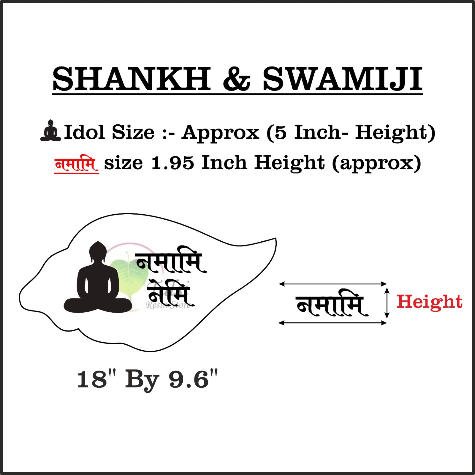 Custom Shankh Base + Swamiji Cutout