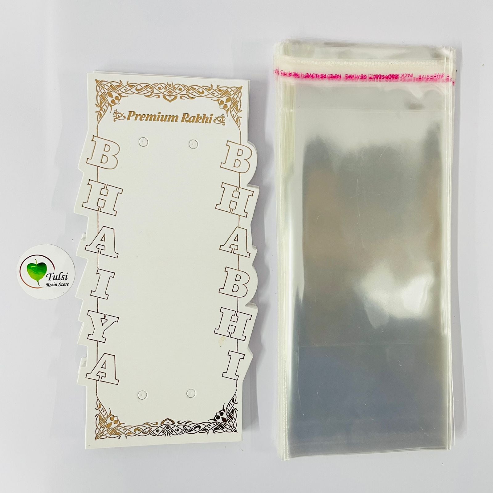 Rakhi Card With Transparent Bags (N)