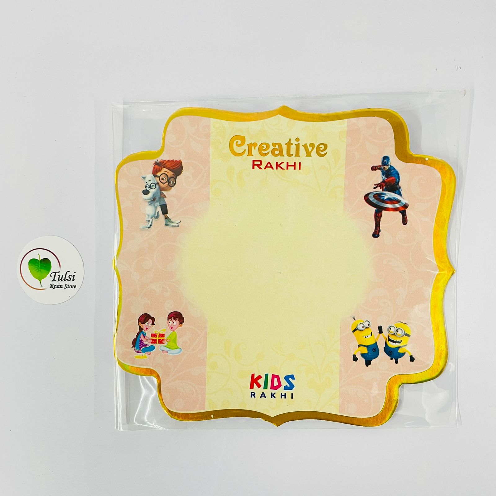 Rakhi Card With Transparent Bags (L)