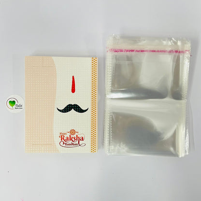 Rakhi Card With Transparent Bags (J)