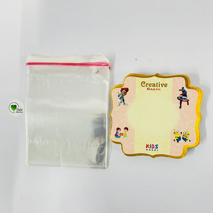 Rakhi Card With Transparent Bags (L)