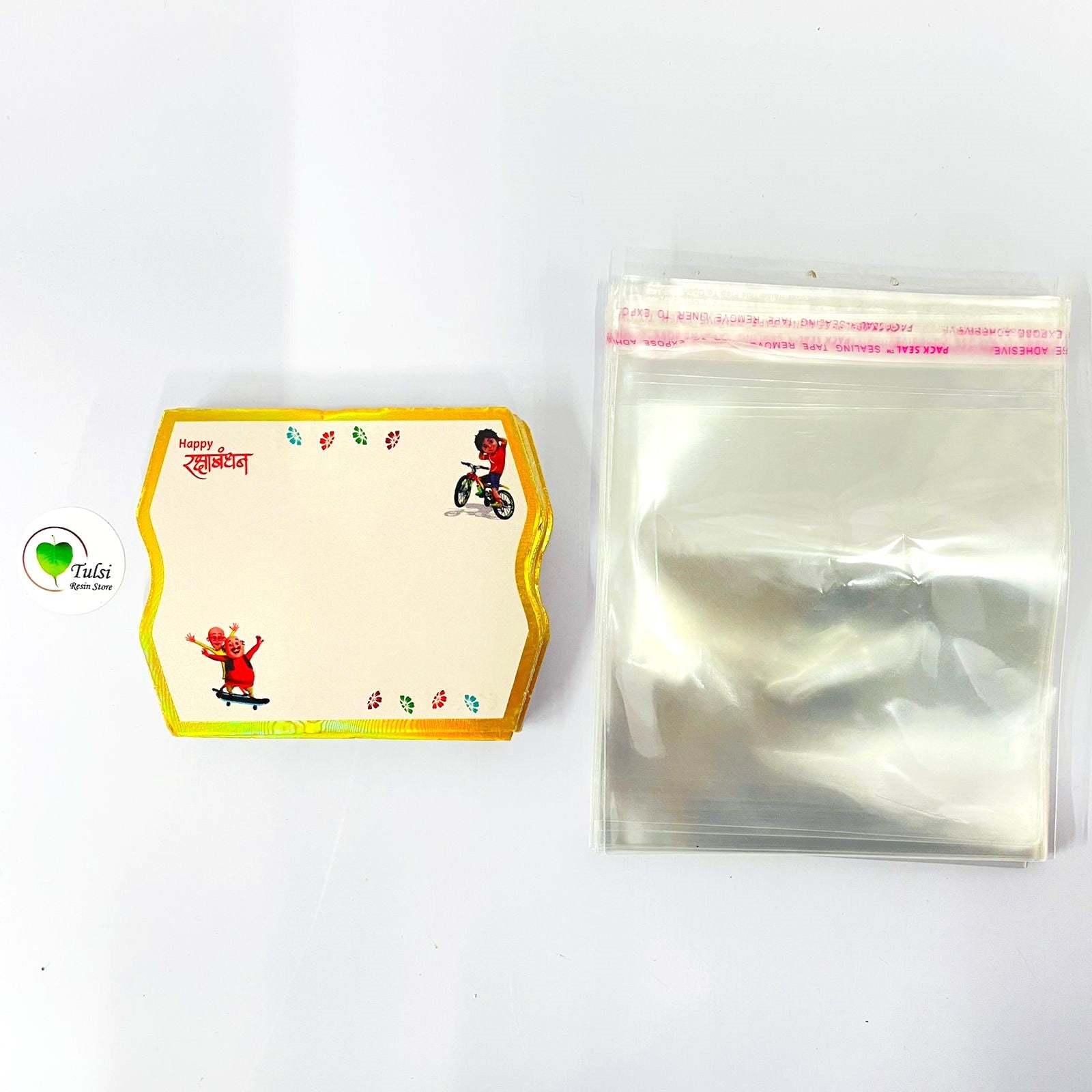 Rakhi Card With Transparent Bags (K)