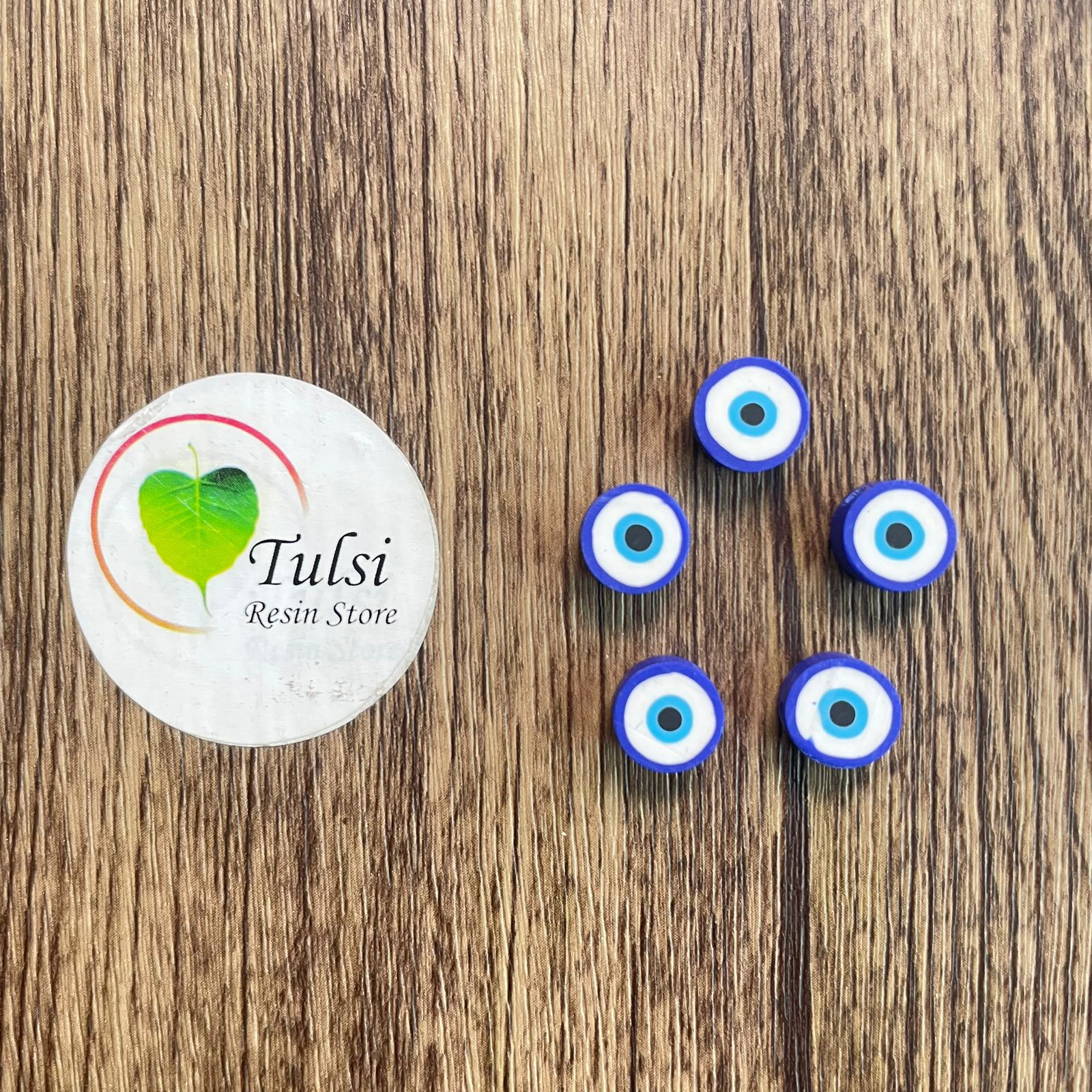 Round Evil Eye Beads (D) (5 Pcs)