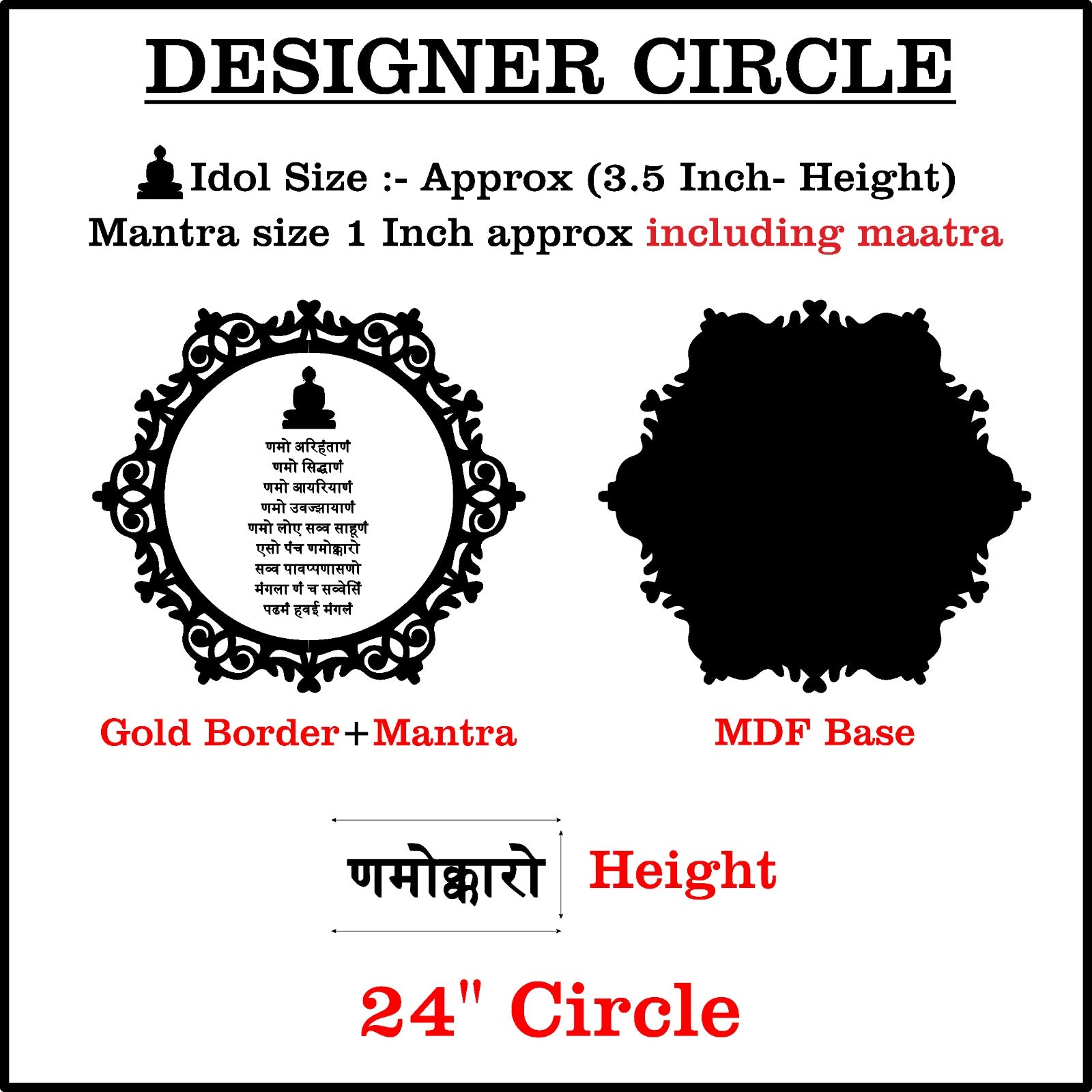 Custom Mantra Frame Set - Designer Round