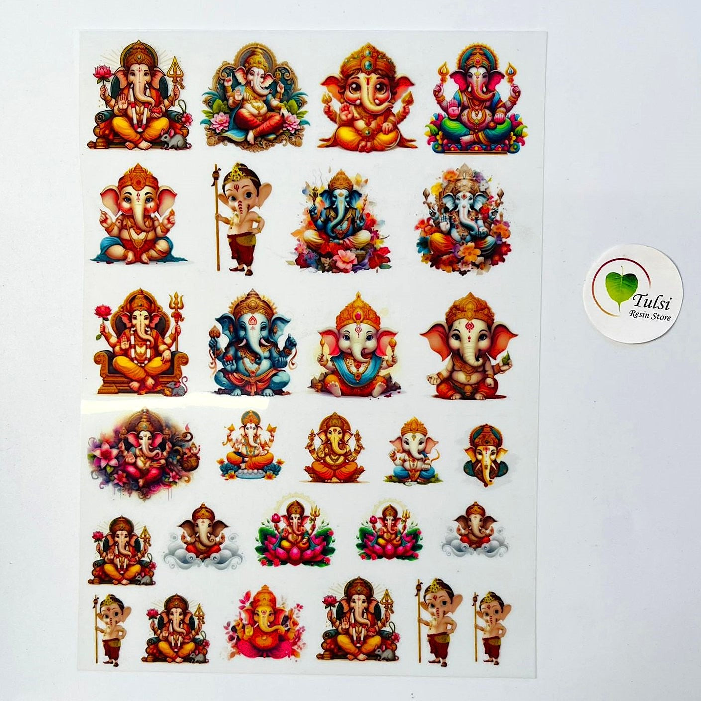 A5 Insert Sheet - Colourful Ganesha Mix (C)