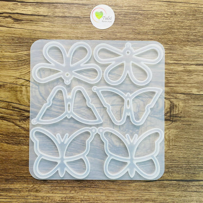 6 Cavity Butterfly Mould (F)