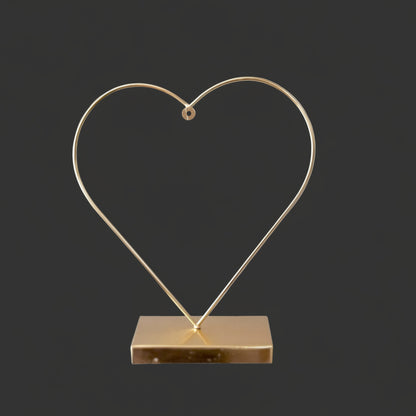 Metal Plain Heart Hoop Ring With Stand
