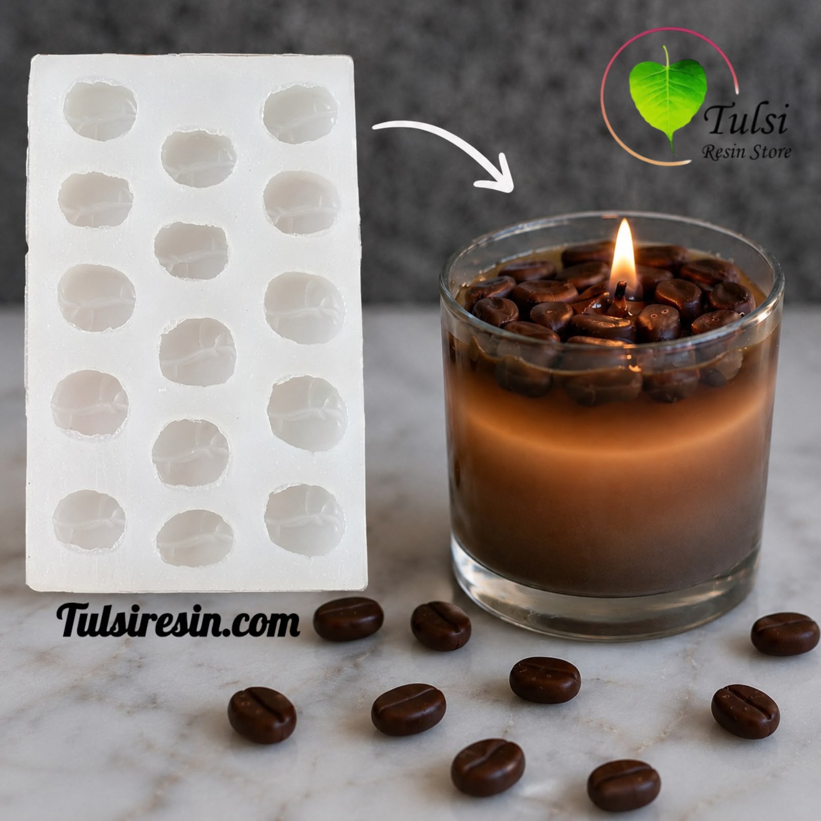 Coffee Beans Candle Mould