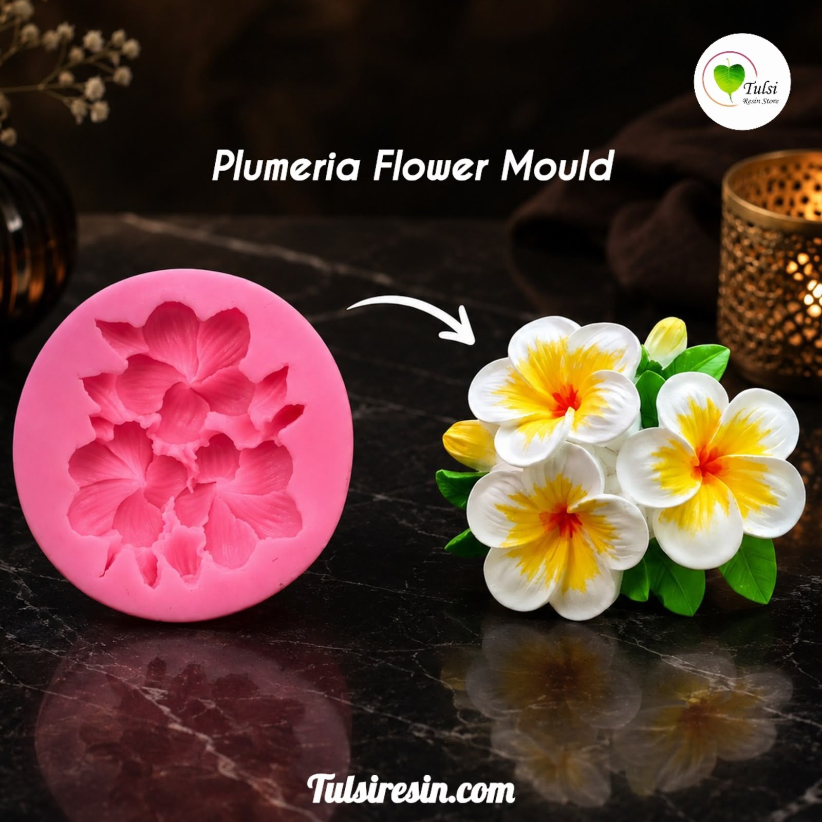 Pink Flower Mould (F) - 3 Cavity