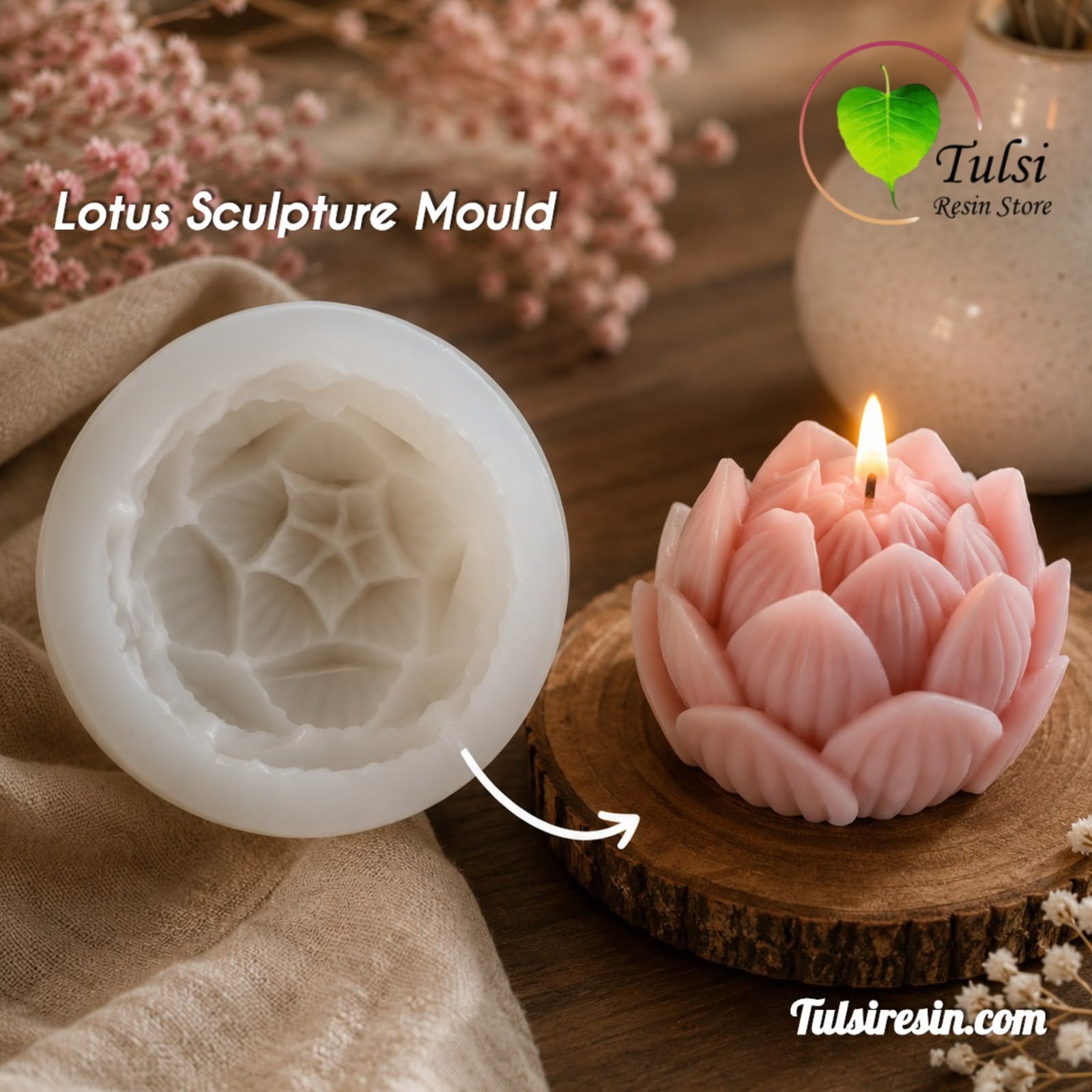 Flower Mould (A16) - Lotus Sculpture