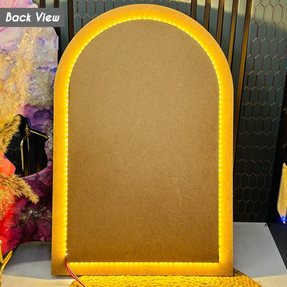 LED Light MDF Base (004) - Arch Shape