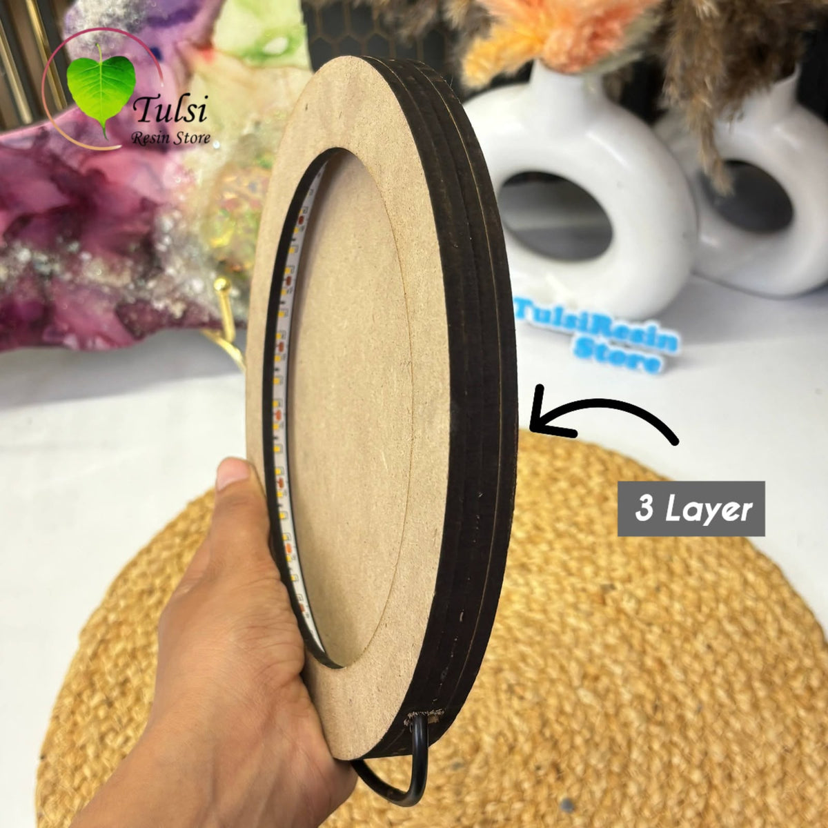 MDF Moon Lamp Base (B) - 3 layer