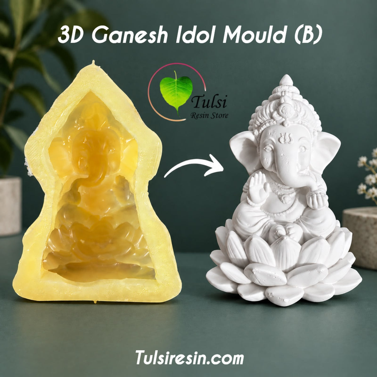3D Ganesh Idol Mould (B)