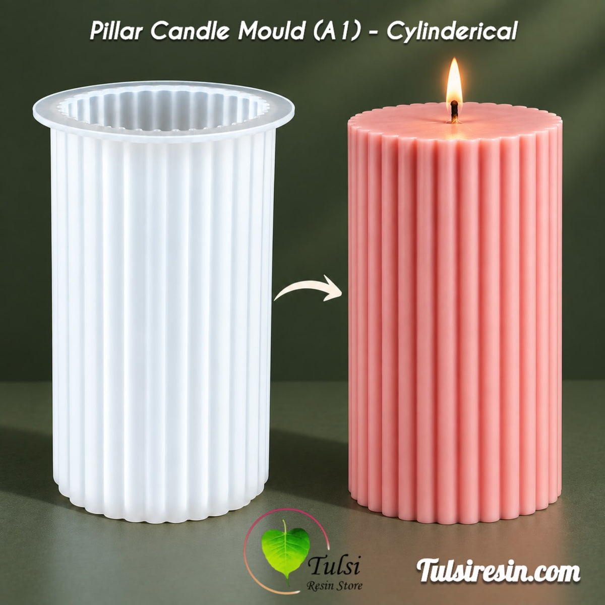Pillar Candle Mould (A1) - Cylinderical