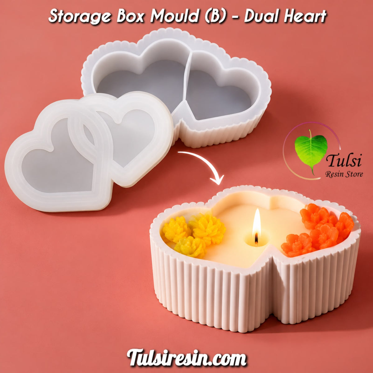 Storage Box Mould (B) - Dual Heart