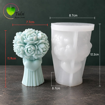 Bouquet Candle Mould (E)- Rose Heart