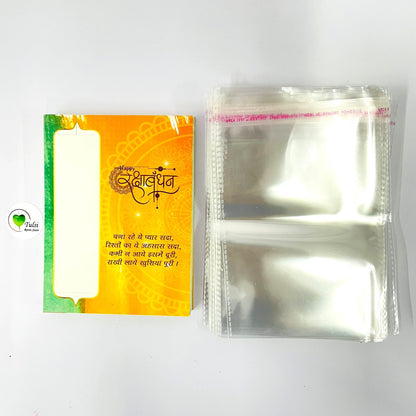 Rakhi Card With Transparent Bags (I)