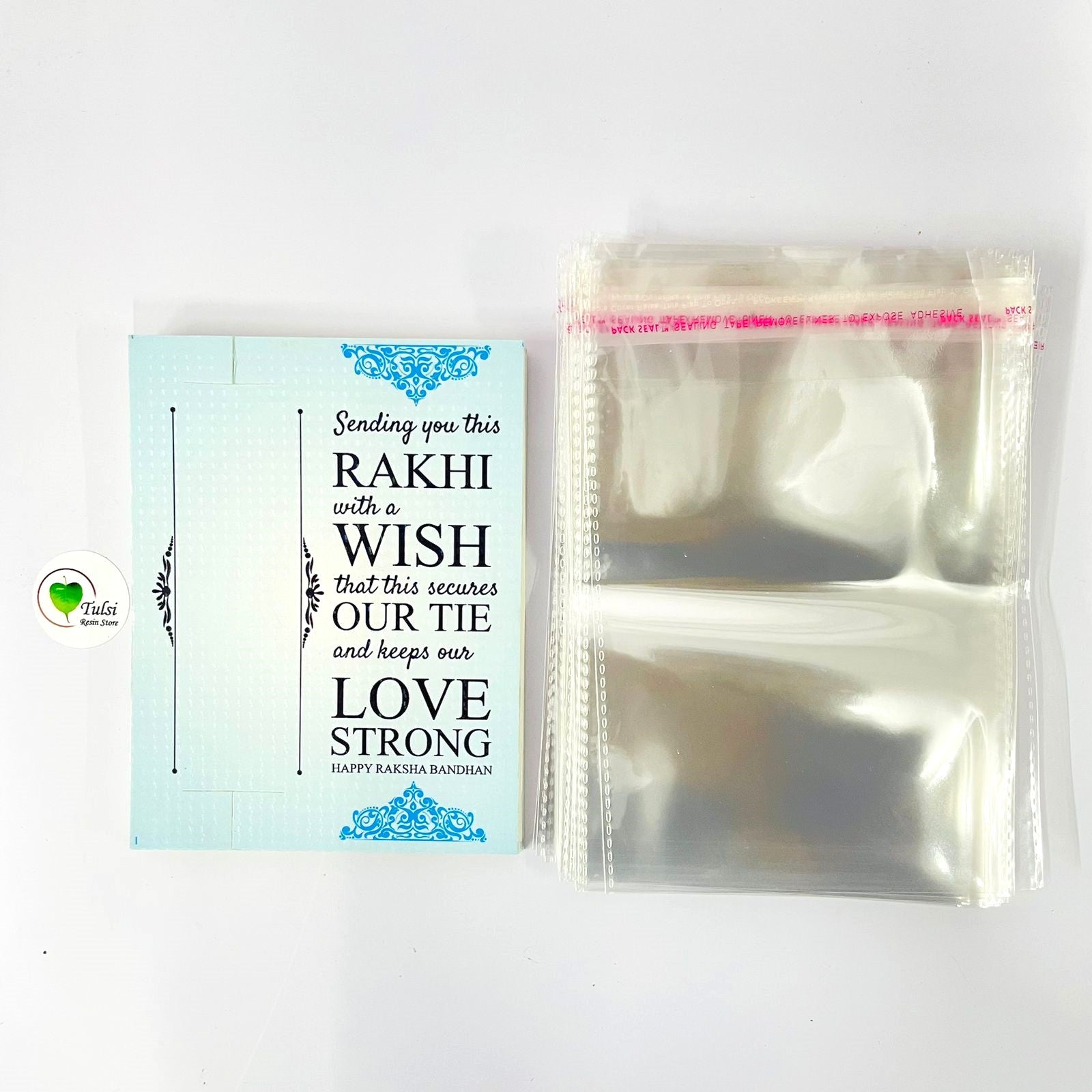 Rakhi Card With Transparent Bags (H)