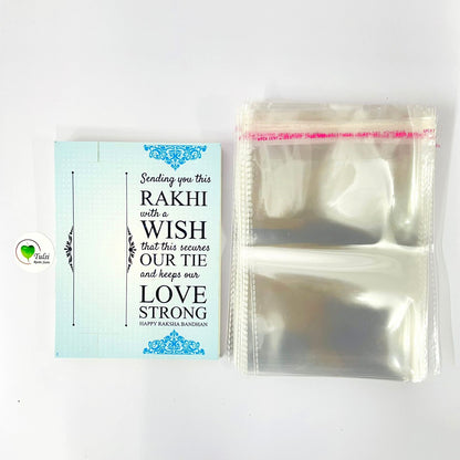 Rakhi Card With Transparent Bags (H)