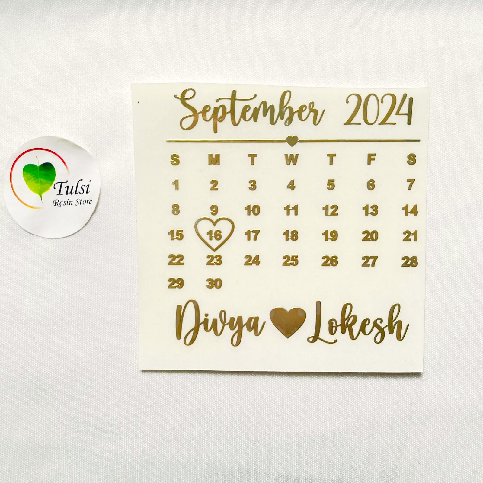 Custom Metal Sticker - Calendar