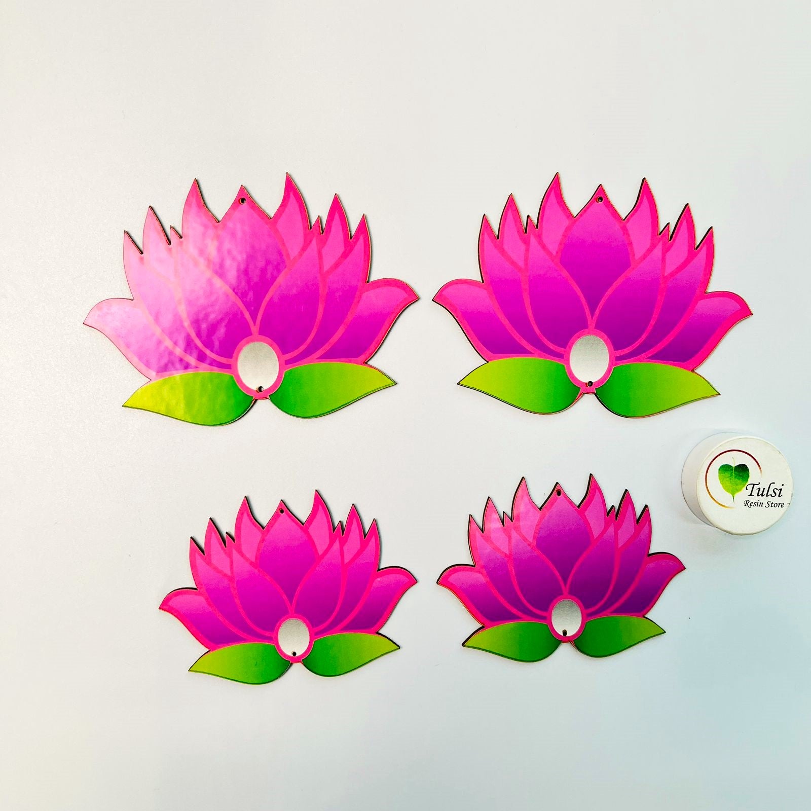 MDF Printed Lotus Cutout