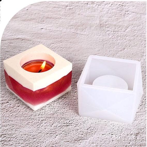 2 Pcs Combo Square T-Light Mould