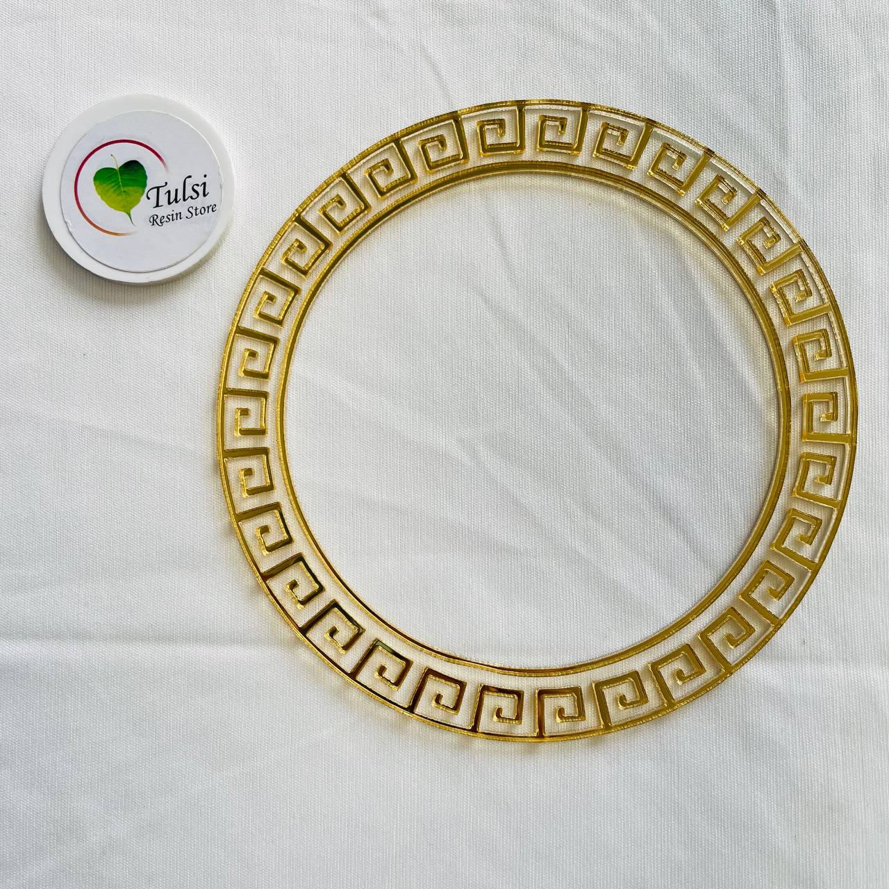 5" Gold Acrylic Ring Design (D)