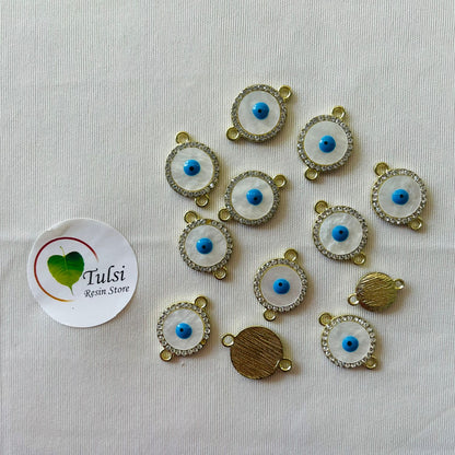 Diamond Evil Eye Two Hook Charm (B)
