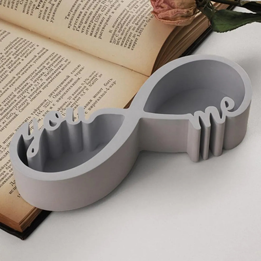 You and Me Candle Holder Mould
