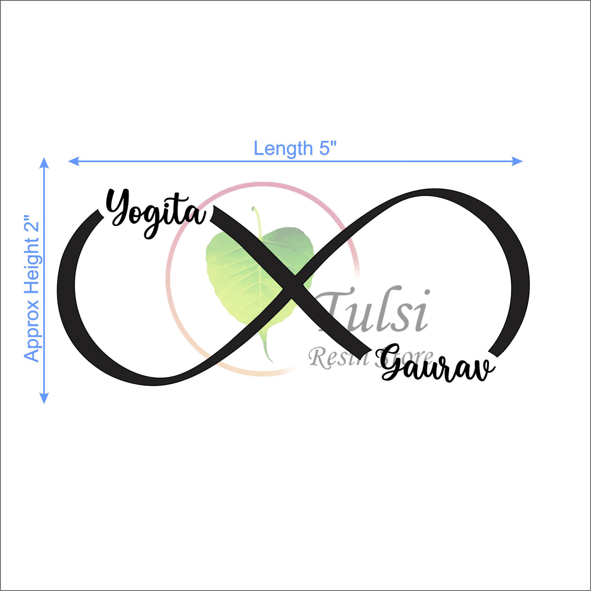 Custom Metal Sticker - Couple Infinity Frame – Tulsi Resin Store