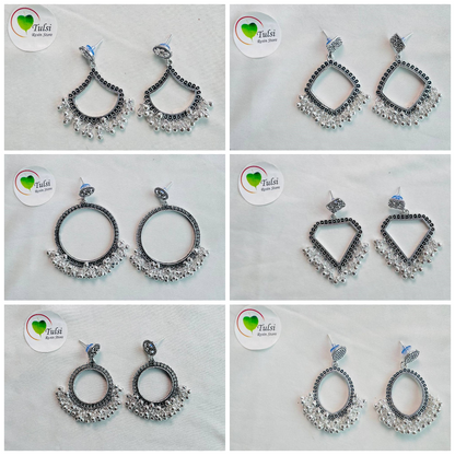 Silver Jhumka Bazel