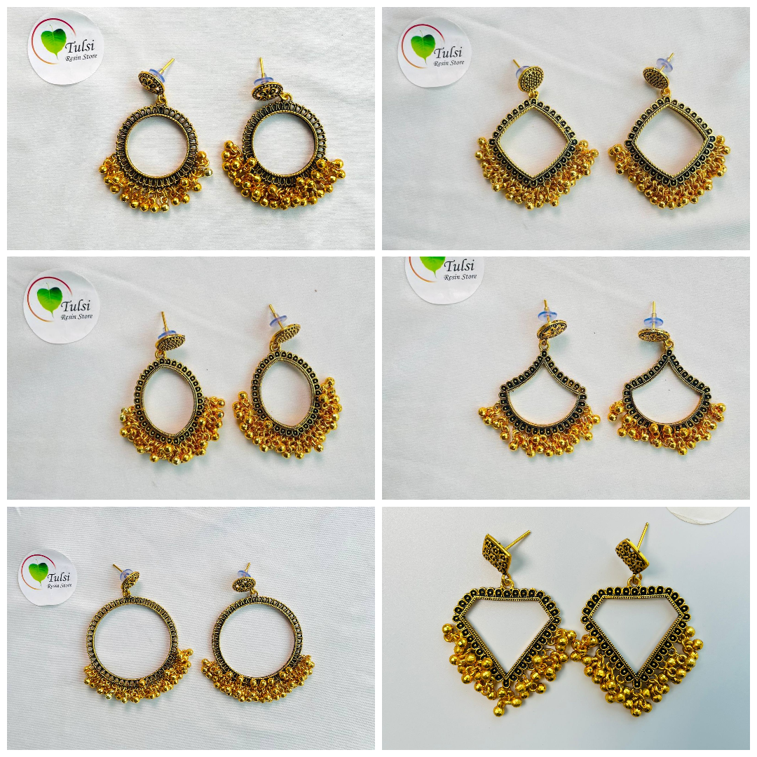 Gold Jhumka Bazel