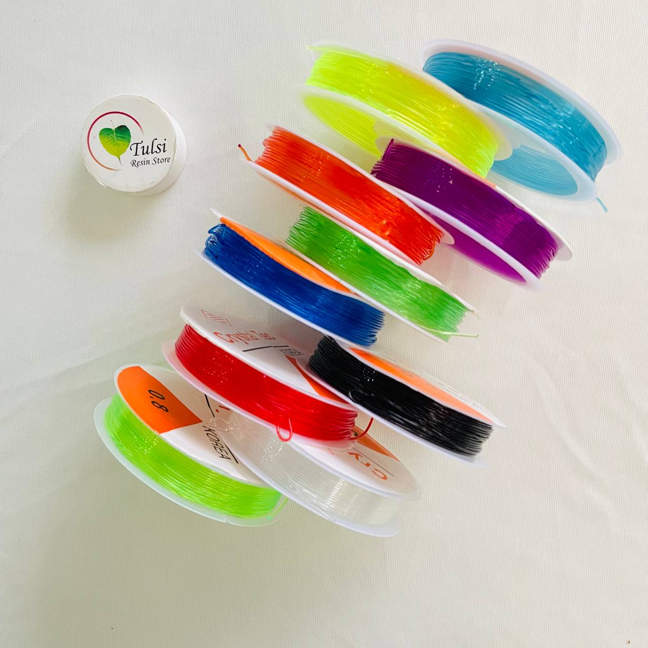 Colourful Elastic Thread Set of 10