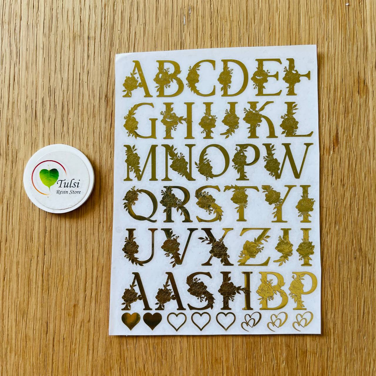 Distash/Defective Metal Sticker - A6 Floral Alphabet Sheet (2.5 Pc ...