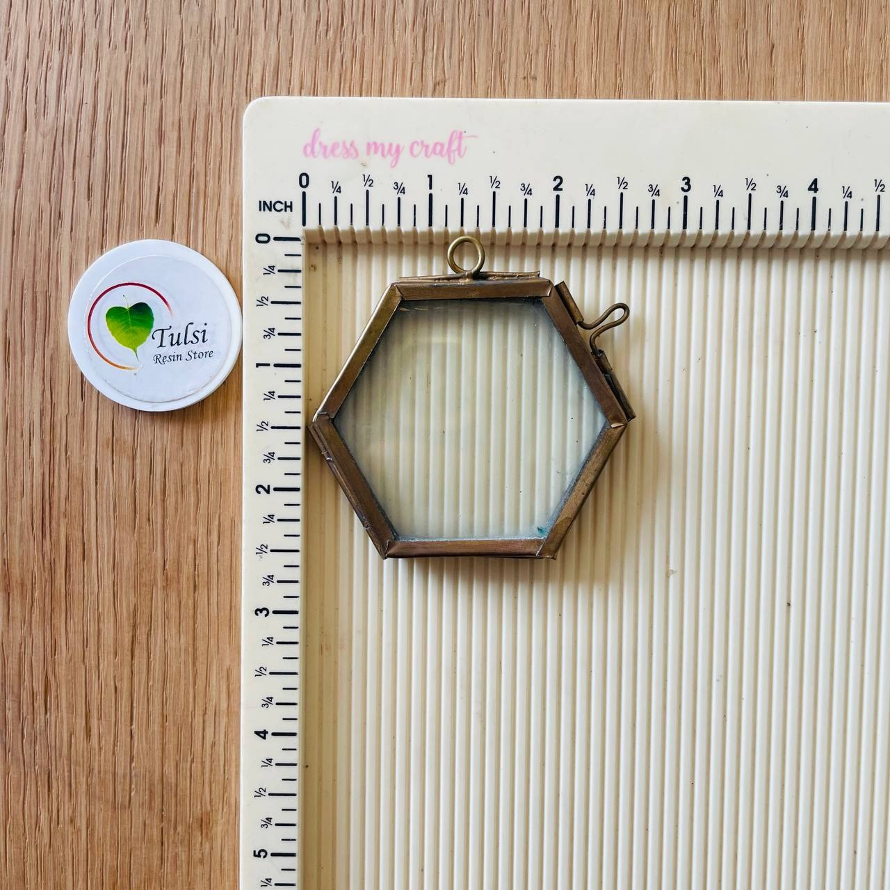 Distash/Defective 2" Hexagon Vintage Metal Frame