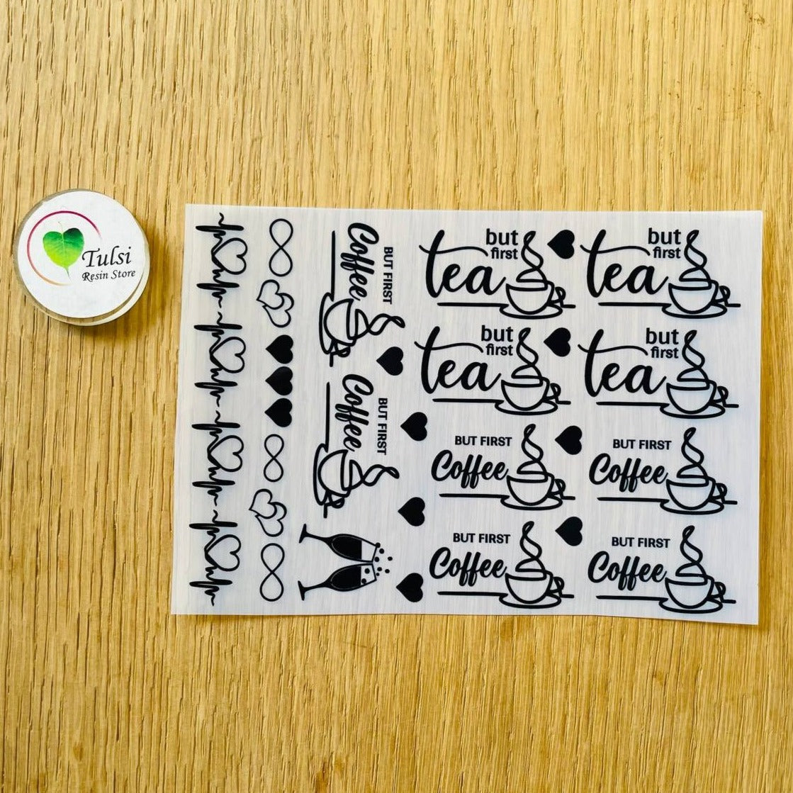 A6 Insert Sheet - Tea/Coffee