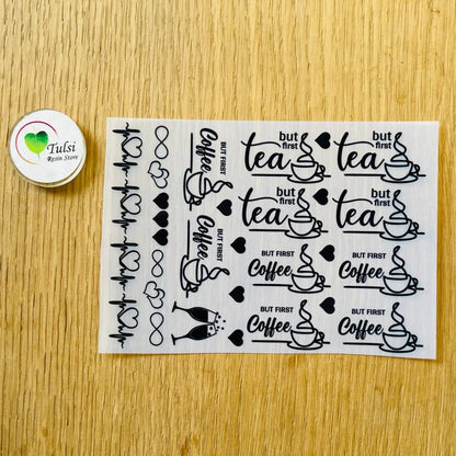 A6 Insert Sheet - Tea/Coffee