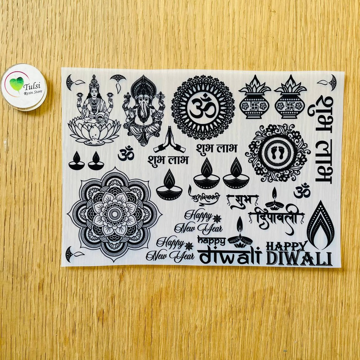 Metal Sticker - A5 Diwali Mix(A) – Tulsi Resin Store